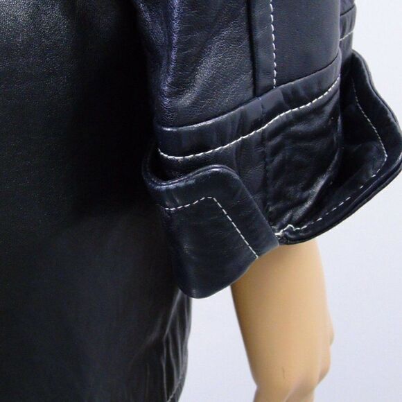 Laurel by Escada Black Leather Jacket - Picture 9 of 12